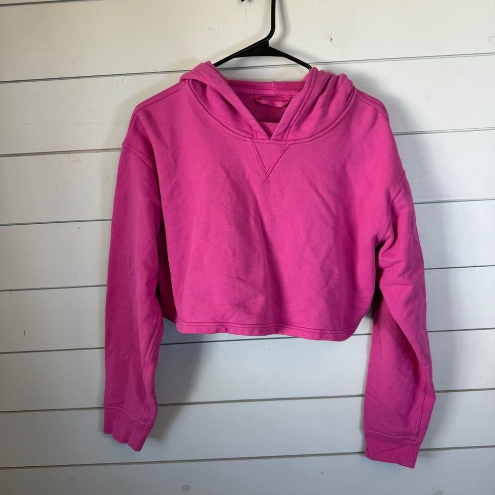 lululemon athletica Cropped Hot Pink Hoodie